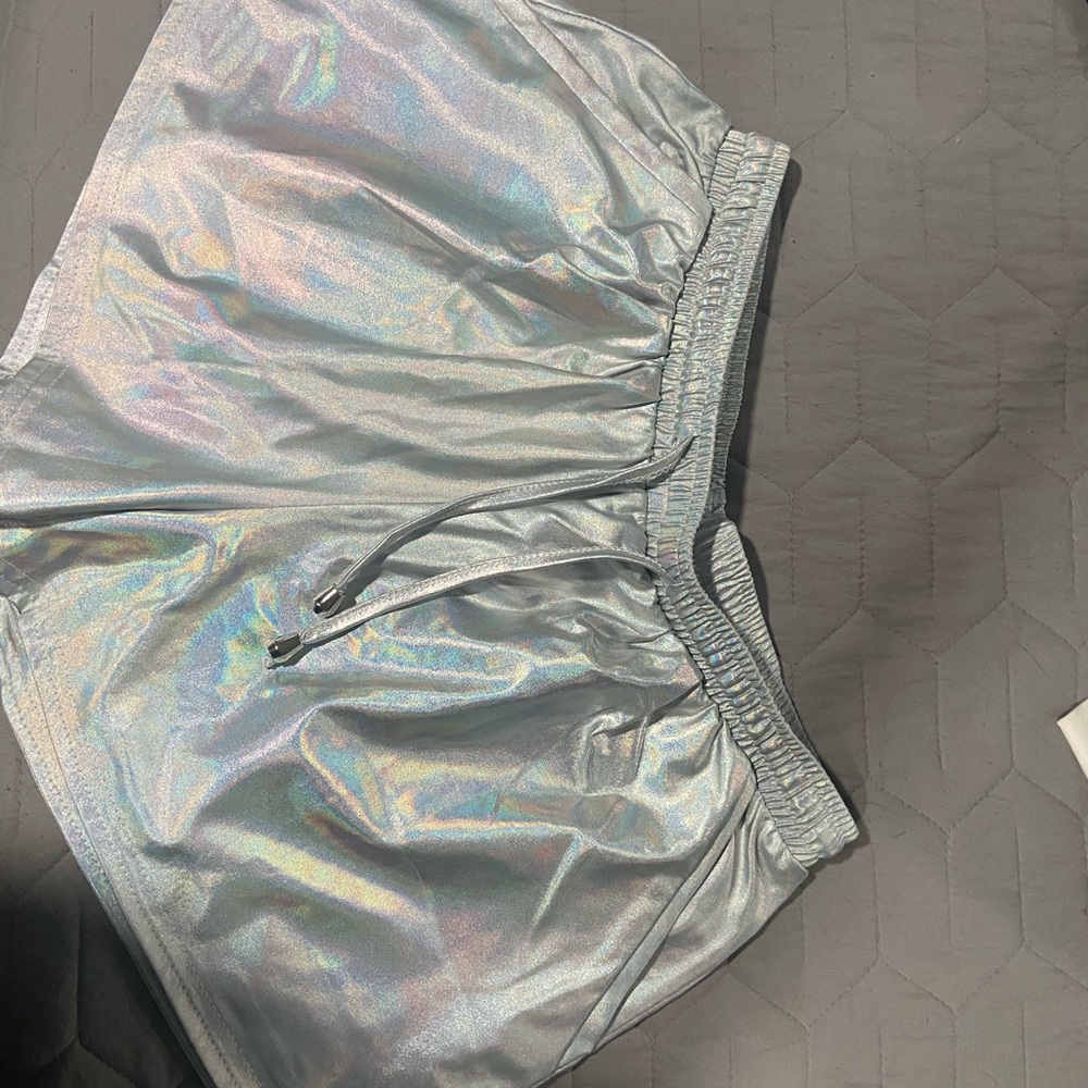 Soft metallic shorts